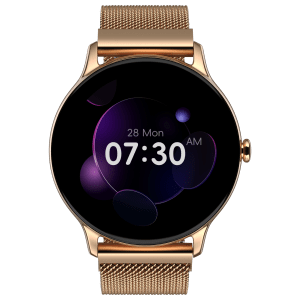 noise Twist Go Smartwatch with Bluetooth Calling (35mm TFT Display, IP67 Water Resistant, Gold Link Strap)