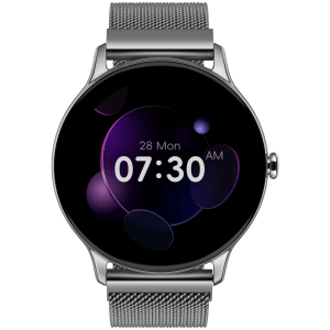 noise Twist Go Smartwatch with Bluetooth Calling (35mm TFT Display, IP67 Water Resistant, Silver Link Strap)