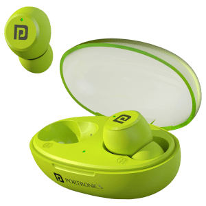 PORTRONICS Harmonics Twins S13 POR2227 TWS Earbuds (IPX5 Water & Sweat Resistant, Deep Bass Technology, Green)