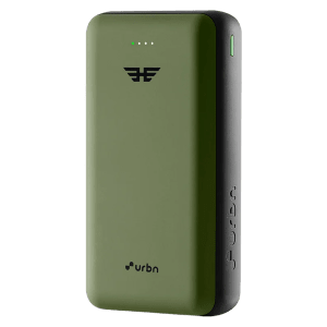 urbn 27000 mAh 65W Fast Charging Power Bank (2 Type A and 1 Type C Ports, Ultra Compact Casing, Universal Compatibility, Green)