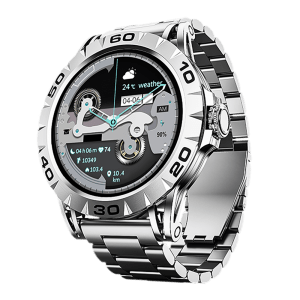 boAt Enigma Z30 Smartwatch with Bluetooth Calling (36.3mm AMOLED Display, IP67 Sweat Resistant, Classic Silver Strap)