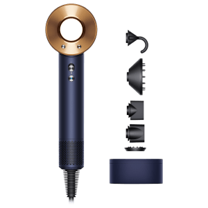 dyson Supersonic Hair Dryer with 4 Heat Settings and Cool Shot (Air Multiplier Technology, Prussian Blue and Rich Copper)