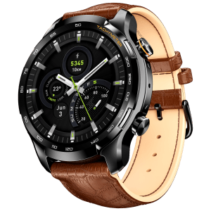 boAt Lunar Pro LTE Bluetooth+4G SIM Android OS Wristphone (35.3mm AMOLED Display, In-built GPS, Brown Strap)