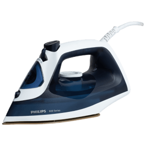 PHILIPS 1250 Watts 170ml Steam Iron (Non Stick Golden Soleplate, DST083020, Azure Blue)