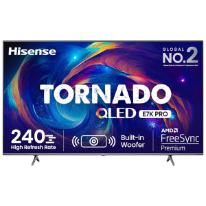 Hisense E7K Pro 139 cm (55 inch) QLED 4K Ultra HD VIDAA TV with Dolby Vision and Dolby Atmos (2023 model)