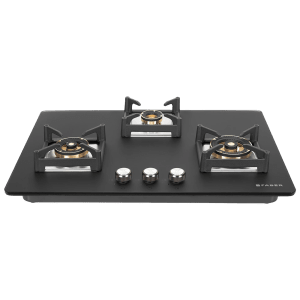 FABER Bella HT753 Glass Top 3 Burner Automatic Hob (Flame Failure Device, Black)