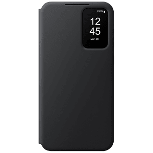 SAMSUNG Smart View Flip Case for Galaxy A35 (Attached Wallet, Black)