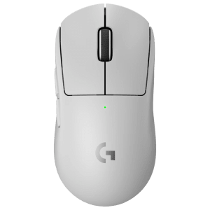 logitech Pro X Superlight 2 Rechargeable Wireless Optical Gaming Mouse with Lightforce Hybrid Switches (32000 DPI Adjustable, No Additive PTFE Feet, White)