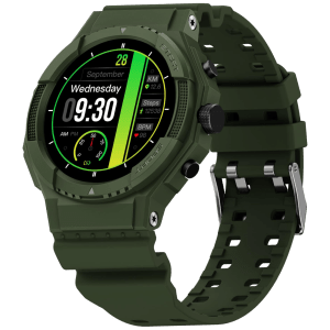 FIRE-BOLTT Quest Smartwatch with Bluetooth Calling (35.3mm HD Display, IP67 Water Resistant, Wildwood Green Strap)