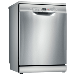 BOSCH Series 6 13 Place Settings Free Standing Dishwasher with Glass Protection Technology (No Pre-rinse Required, Silver Inox)