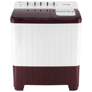 VOLTAS beko 12 kg 5 Star Semi Automatic Washing Machine with Cassette Filter (WTT120UPA/BR5KPTD, Burgundy)