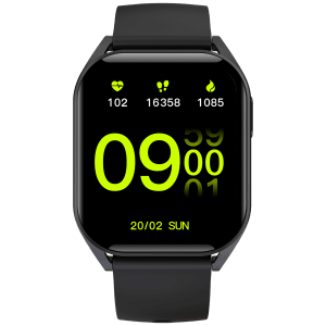 Croma Squad TS Smartwatch with Bluetooth Calling (1.85 inches, LCD Display, IP68 Water Resistant, Black Strap)