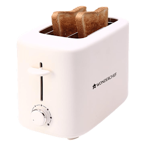 WONDERCHEF Bellagio 800W 2 Slice Pop-Up Toaster with 6 Level Browning Controls (White)