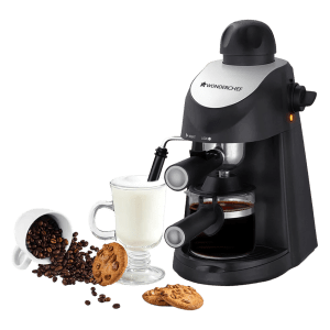 WONDERCHEF Regenta 800 Watt Automatic Espresso & Cappuccino Coffee Maker with Temperature Dial (Black)