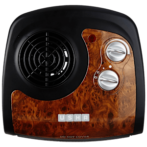 Usha 1500 Watts PTC Fan Room Heater (Adjustable Thermostat, FH 1212 PTC, Black & Brown)