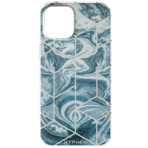 HYPHEN Marble TPU Back Cover for Apple iPhone 12 Pro Max (Compact, Flexible and Slim Design, Pacific Blue)