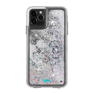 Case-Mate Waterfall Glitter Polycarbonate Back Cover for Apple iPhone 11 Pro Max (Wireless Charging Compatible, Iridescent Diamond)