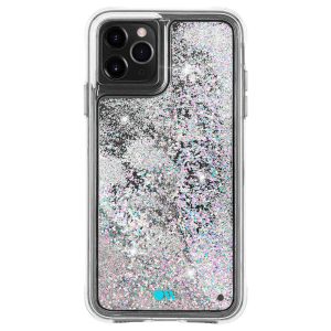 Case-Mate Waterfall Glitter Polycarbonate Back Cover for Apple iPhone 11 Pro (Wireless Charging Compatible, Iridescent Diamond)