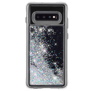 Case-Mate Waterfall Glitter Polycarbonate Back Cover for Samsung Galaxy S10 (Drop Protection, Iridescent Diamond)