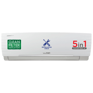 LLOYD 5 in 1 Convertible 1 Ton 3 Star Inverter Split AC with Anti Bacteria Filter (Copper Condenser, GLS12I3FWAEA)