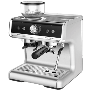 Budan BUDEM102 1500 Watt Manual Espresso and Cappuccino Coffee Maker with Precise PID Temperature Control (Silver)