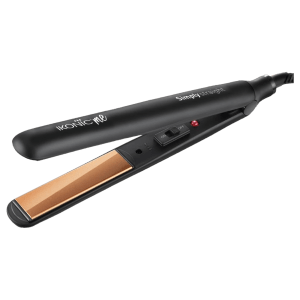 Ikonic Simply Straight Hair Straightener with Infrared Heat Technology (Super Slim Plates, Black)