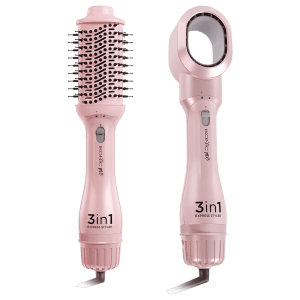 Ikonic Me Express 3-in-1 Hair Styler with Ceramic Titanium Coated Barrel (Innovative Airflow Vents, Pink)