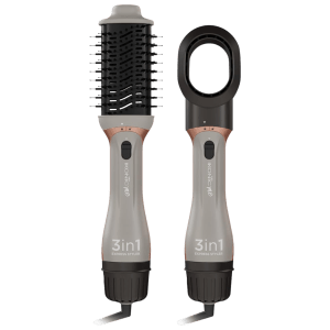 Ikonic Me Express 3-in-1 Hair Styler with Ceramic Titanium Coated Barrel (Innovative Airflow Vents, Grey)