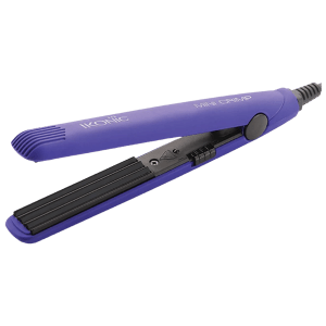 Ikonic Mini Crimper Hair Curler with Power Indicator light (Ceramic Plates, Purple & Black)