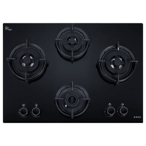 elica FLEXI DFS AB Series 4 Burner Automatic Hob (Battery Operated, Black)