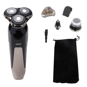 Croma 4-in-1 Rechargeable Cordless Grooming Kit for Nose, Ear, Eyebrow, Beard & Moustache for Men (120min Runtime, IPX6 Water Resistant, Black)