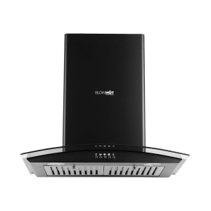 BLOWHOT Acura S BPC 60cm 1100m3/hr Ducted Auto Clean Wall Mounted Chimney with Motion Sensor (Black)