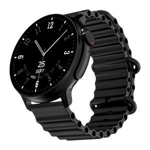 boAt Lunar Tigon Smartwatch with Bluetooth Calling (36.8mm AMOLED Display, IP67 Sweat Resistant, Active Black Strap)