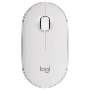 logitech Pebble Mouse 2 Wireless Optical Mouse with Silent Click Buttons (1000 DPI, Ultra Portable, Tonal White)