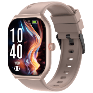 TITAN Smart 3.0 Smartwatch with Bluetooth Calling (49.7mm AMOLED Display, IP68 Water Resistant, Beige Strap)