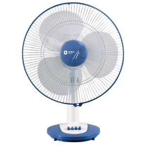 Orient Desk 25 400mm 3 Blade Thermal Overload Protection Table Fan (Aerodynamically Designed, White)