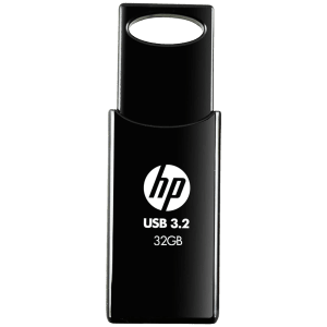 HP 712W 32GB USB 3.2 Flash Drive (Built-in Keyring Loop, 7Z374AA, Black)