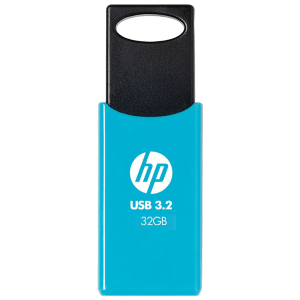 HP 712W 32GB USB 3.2 Flash Drive (Built-in Keyring Loop, 7Z376AA, Blue)