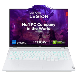 Lenovo Legion 5 Pro Intel Core i7 11th Gen (15.6 inch, 16GB, 1TB, Windows 11, MS Office 2021, NVIDIA GeForce RTX 3060 Graphics, WQXGA IPS Display, Stingray White, 82JD005KIN)