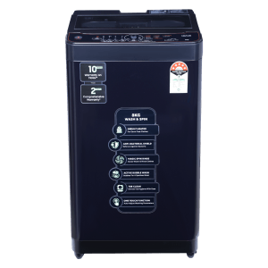 Croma 8 kg 5 Star Fully Automatic Top Load Washing Machine ( In-built Heater, Pure Black)