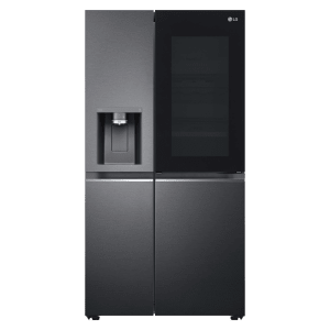 LG 630 Litres 3 Star Frost Free Side by Side Refrigerator with Multi Air Flow (GL-X257AMC3.DMCZEBN, Matt Black)