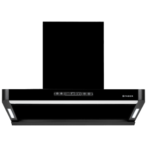 FABER Hood Pinnacle 90cm 1500m3/hr Ductless Auto Clean Wall Mounted Chimney with Touch and Gesture Control (Black)