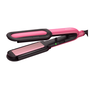 PHILIPS BHS522/00 Hair Straightener with Heat Protection (Ceramic Titanium Plates, Pink)