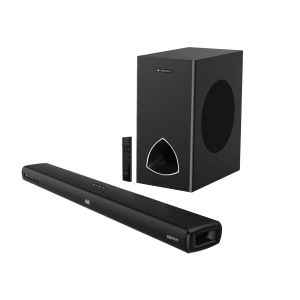 ZEBRONICS Zeb-Juke Bar 9001 Pro 120W Bluetooth Soundbar with Remote (Dolby Digital Plus, 2.1 Channel, Black)