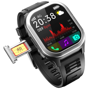 FIRE-BOLTT 4G Pro GPS+4G SIM Wristphone (51.3mm HD Display, In-built GPS, Black Strap)