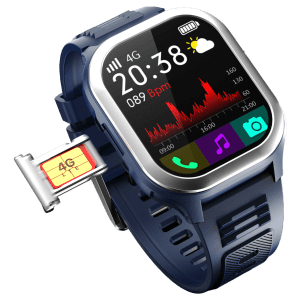 FIRE-BOLTT 4G Pro GPS+4G SIM Wristphone (51.3mm HD Display, In-built GPS, Blue Strap)