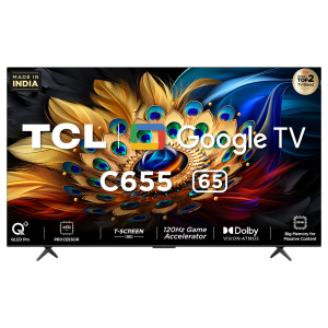 TCL C655 165 cm (65 inch) 4K UHD  QLED Smart Google TV with Dolby Vision (2024 model)