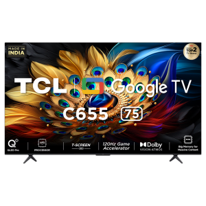 TCL C Series 189 cm (75 inch) QLED 4K Ultra HD Google TV with Dolby Vision (2024 model)