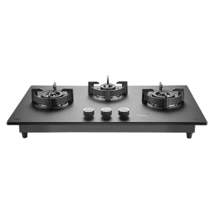 KAFF PRS 783 Tempered Glass Top 3 Burner Automatic Hob (Digital Timer, Black)