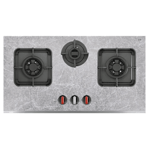 KAFF Marmor 823 Glass Top 3 Burner Automatic Hob (Full Flame Failure Device, Rock Glass Black)